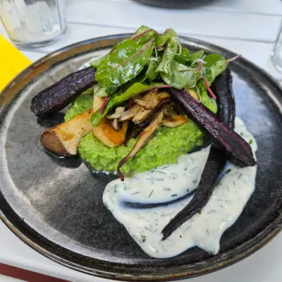 Püree mit Pilzen im Bistro Kolet