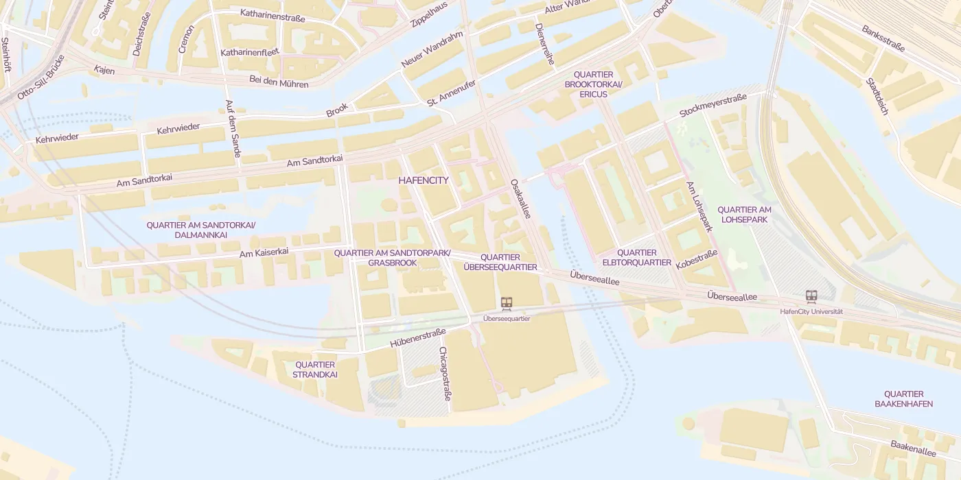 Karte mit Standort von Kaspar Schmauser Hafencity